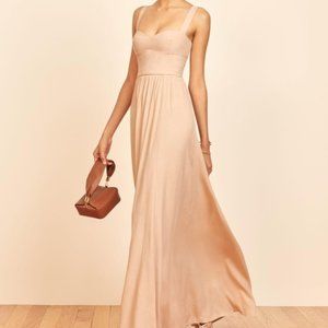 Reformation Hollyhock Dress in Champagne